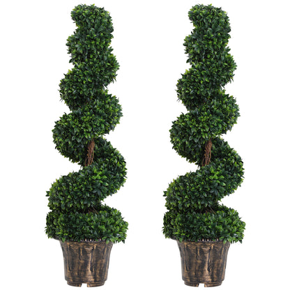 Badola Set Of 2 Artificial Rose Plants In Yellow And White Colour Finish