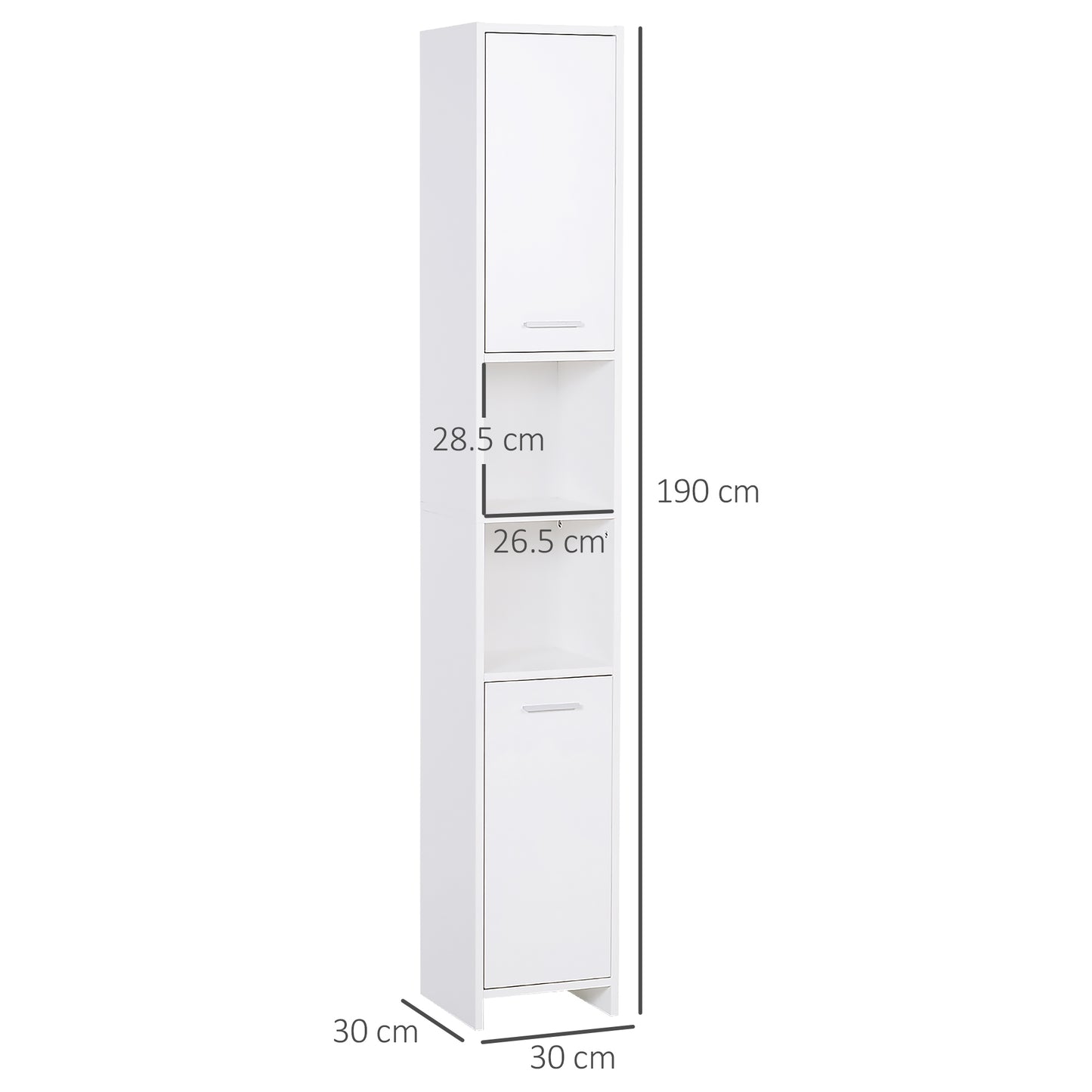 Ridila Tall Storage Cabinet With Adjustable Shelves For Bathroom Or Hallway Use White