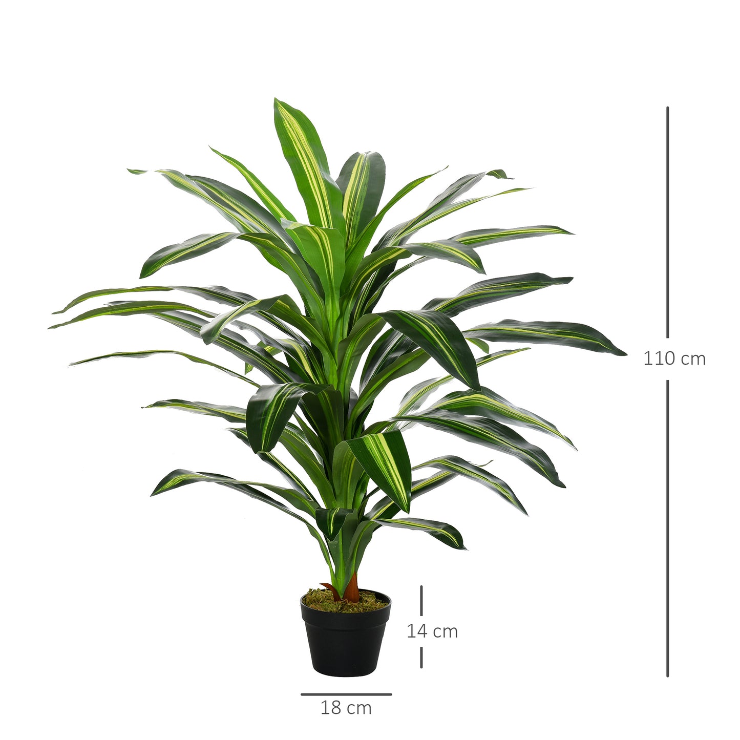 Pala Artificial Indoor Green Plant In Decorative Pot H8 110cm
