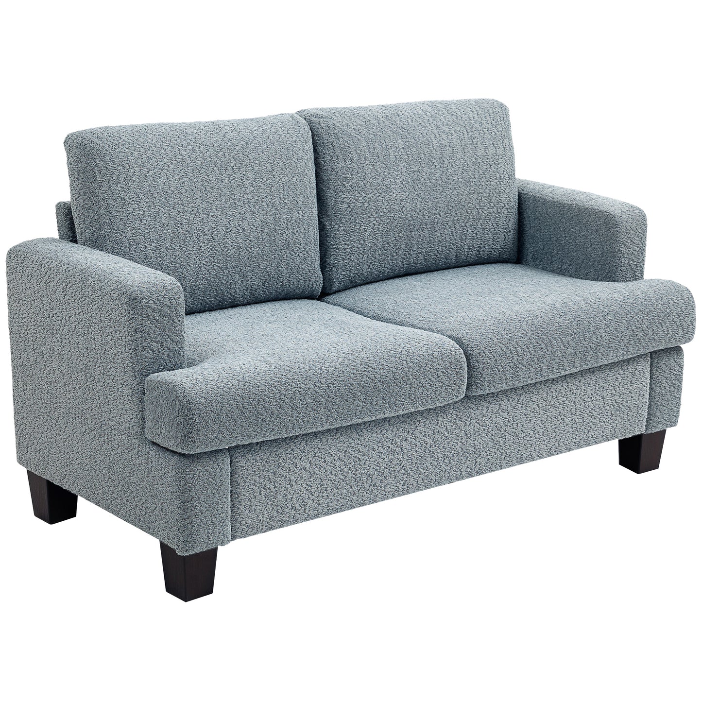 Mofa Chenille Light Grey 2 Seater Sofa Soft Texture