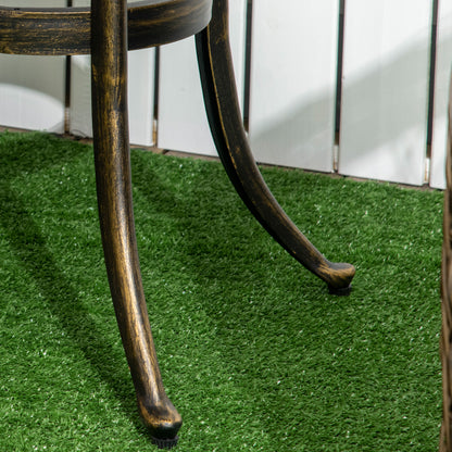 Sani Cast Aluminium Bronze Outdoor Side Table With Anti Slip Feet
