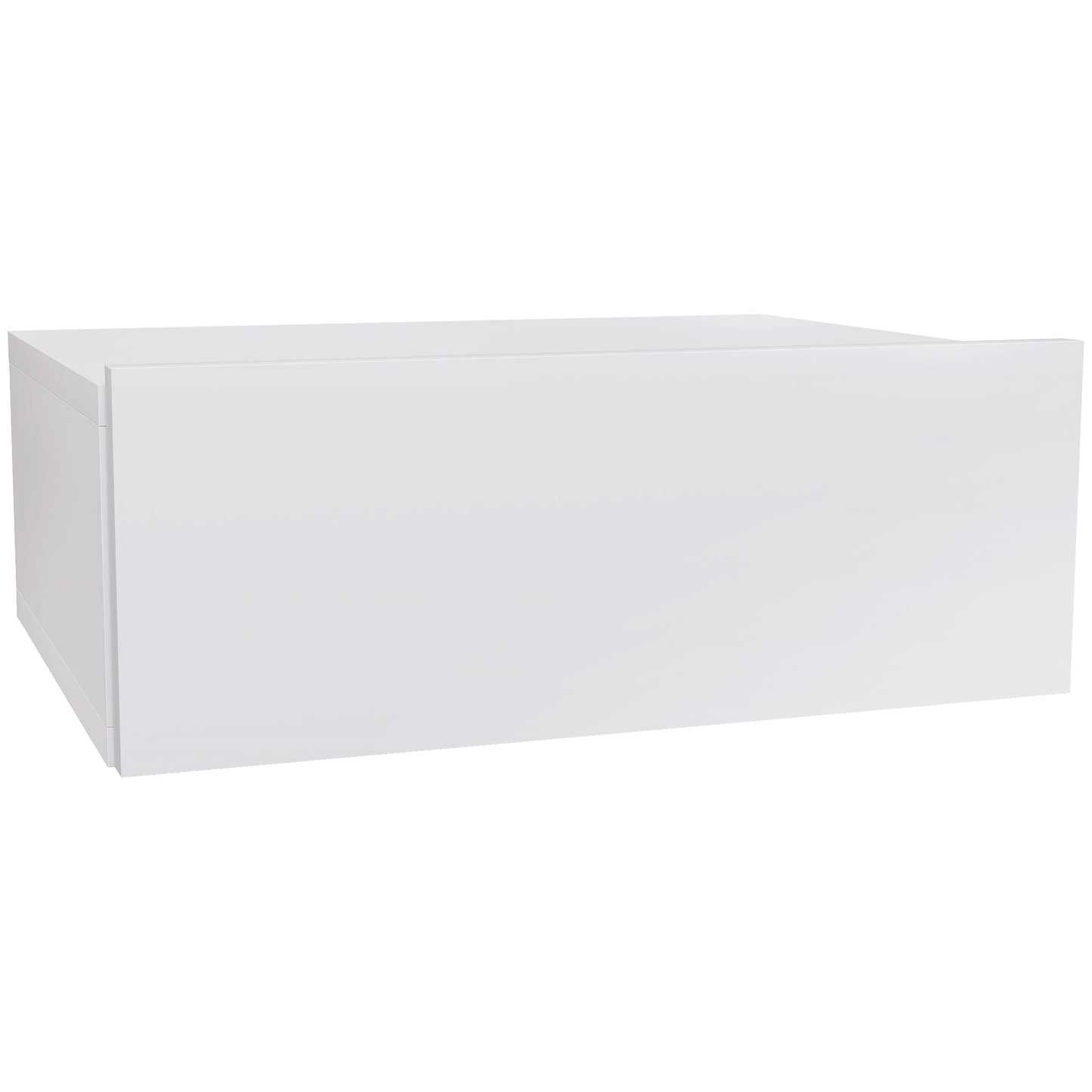 Sosa White Wall Mounted Floating Bedside Table With Storage Drawer