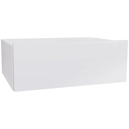 Sosa White Wall Mounted Floating Bedside Table With Storage Drawer