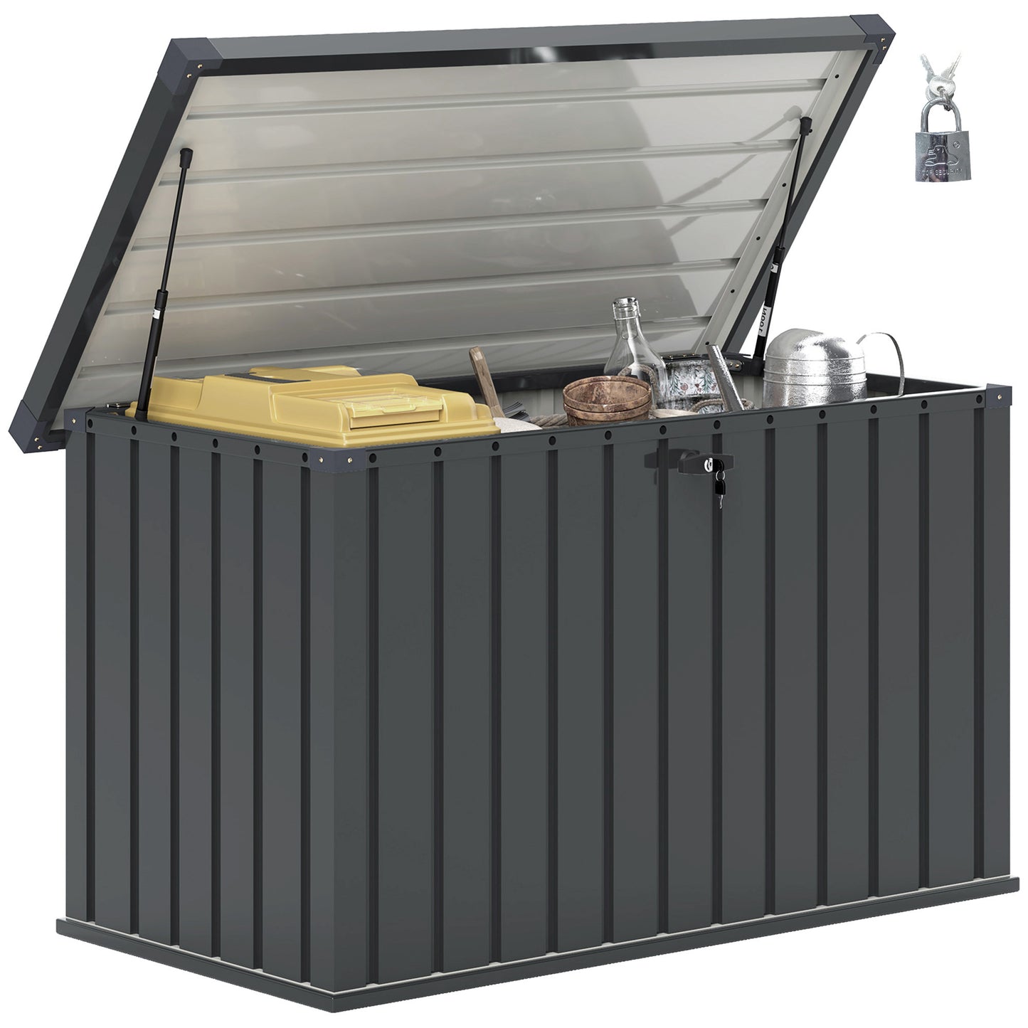 Firane Rafi Galvanised Steel Outdoor Storage Box 400 Litre Capacity