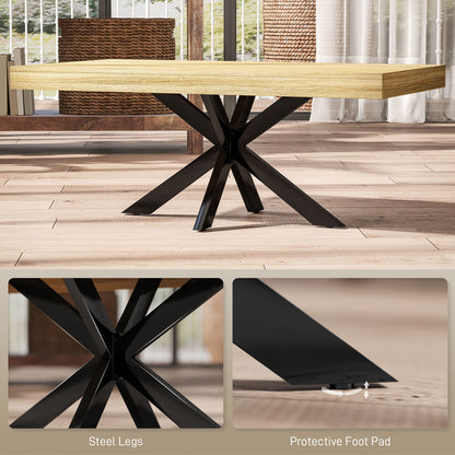 Hake Wooden Rustic Block Style Coffee Table With Wood Effect Finish
