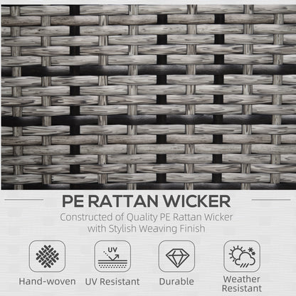 Roso Naba Rattan Grey Outdoor Armchair With Cushion