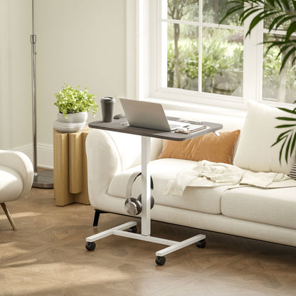 Torael White And Grey Adjustable Laptop Stand Desk