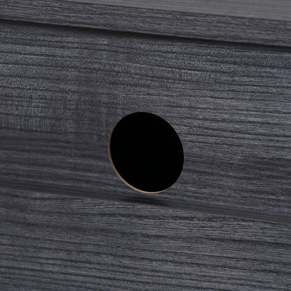 Elkaro High Gloss Grey And Black Floating TV Cabinet With Cupboards For Screens Up To 70 Inches