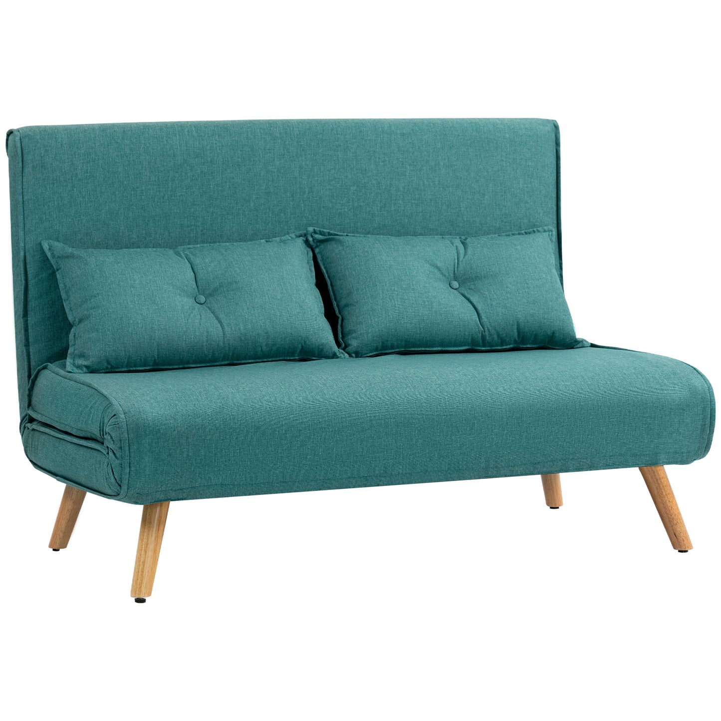Baroma Tadi Linen Look Green 2 Seater Sofa Bed