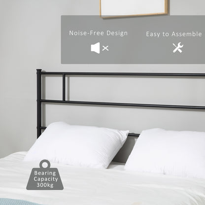 Palo 4FT6 Double Metal Bed Frame with Headboard and Footboard