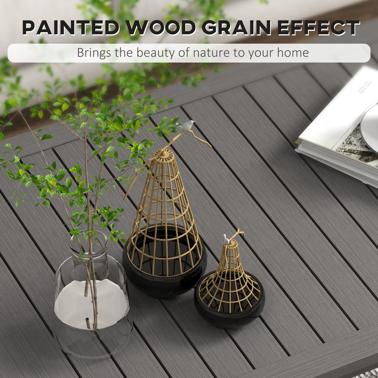 Ninori 100cm Aluminium Brown Outdoor Coffee Table