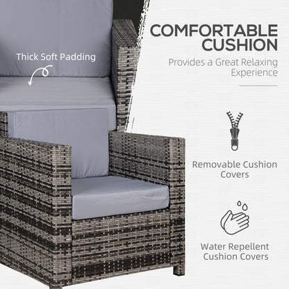 Roso Naba Rattan Grey Outdoor Armchair With Cushion