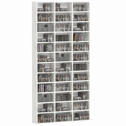 Somole Tano Wooden Marble Effect Adjustable CD Storage Cabinet 102 x 195 cm
