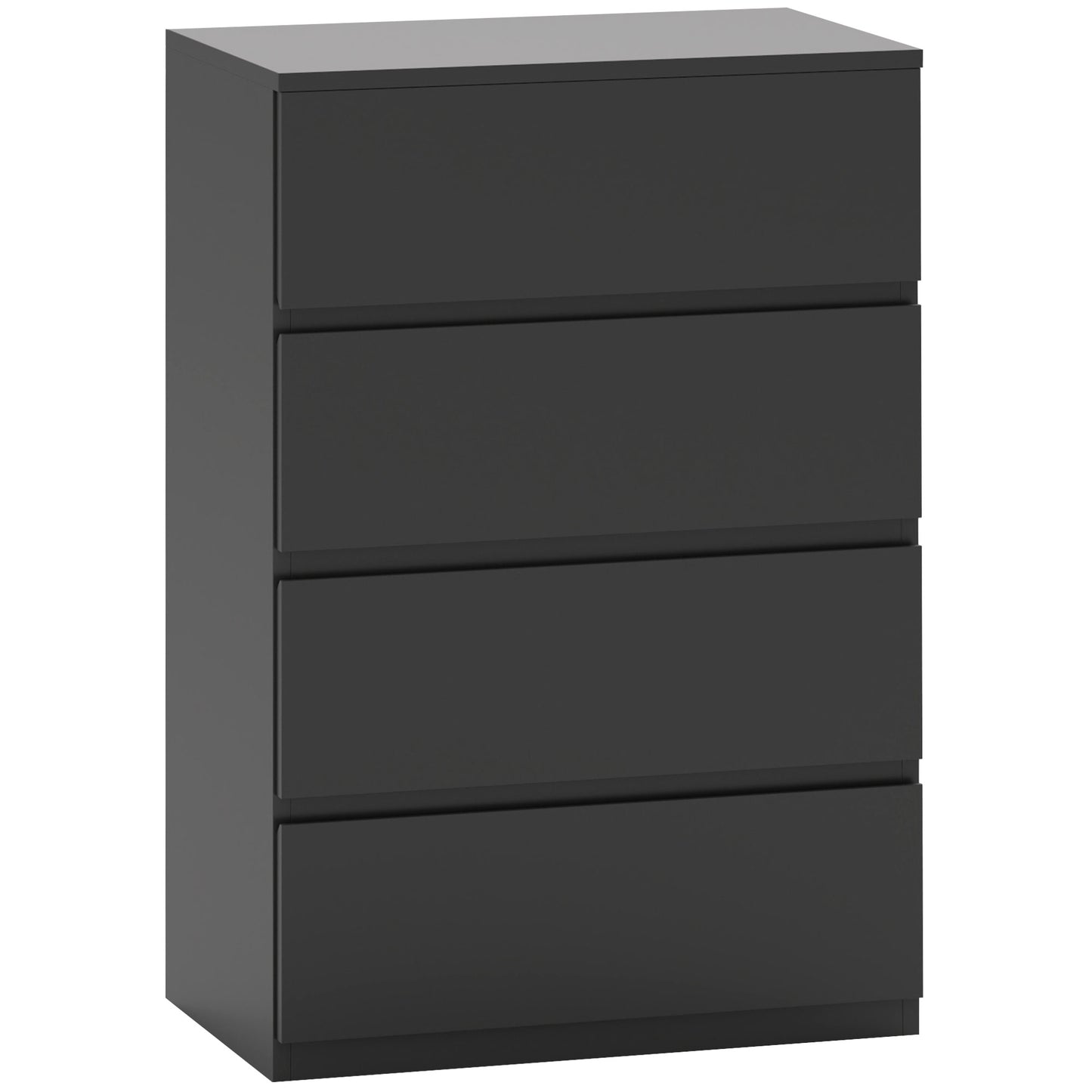 Retture Wooden Neutral Finish 4 Drawer Modern Storage Chest