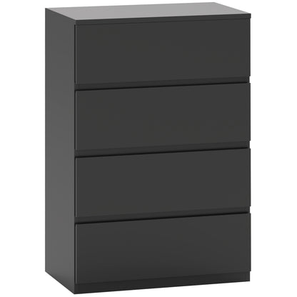 Retture Wooden Neutral Finish 4 Drawer Modern Storage Chest