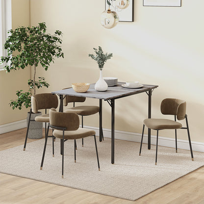 Maretti Wooden Grey Drop Leaf Dining Table Seating 4