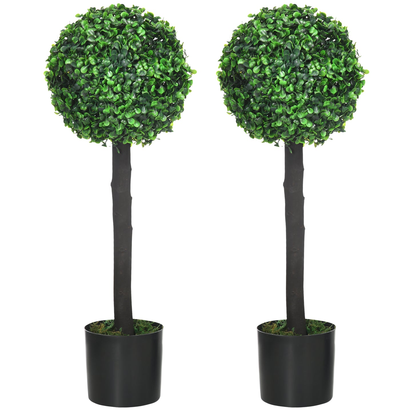 Losasa Zimo Set Of 2 Artificial Boxwood Ball Trees Suitable For Indoor Or Outdoor Settings