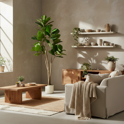 Laha Artificial Ficus Style Indoor Tree In Green 150cm