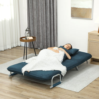 Keha Fabric Navy Blue 2 Seater Click Clack Sofa Bed