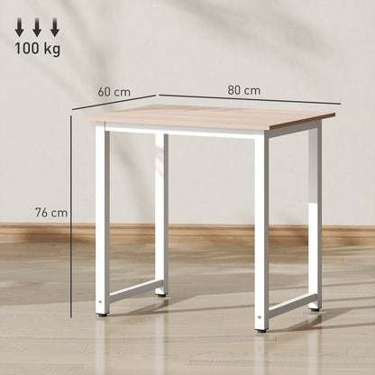 Diel 80cm White and White Wooden Home Office Desk
