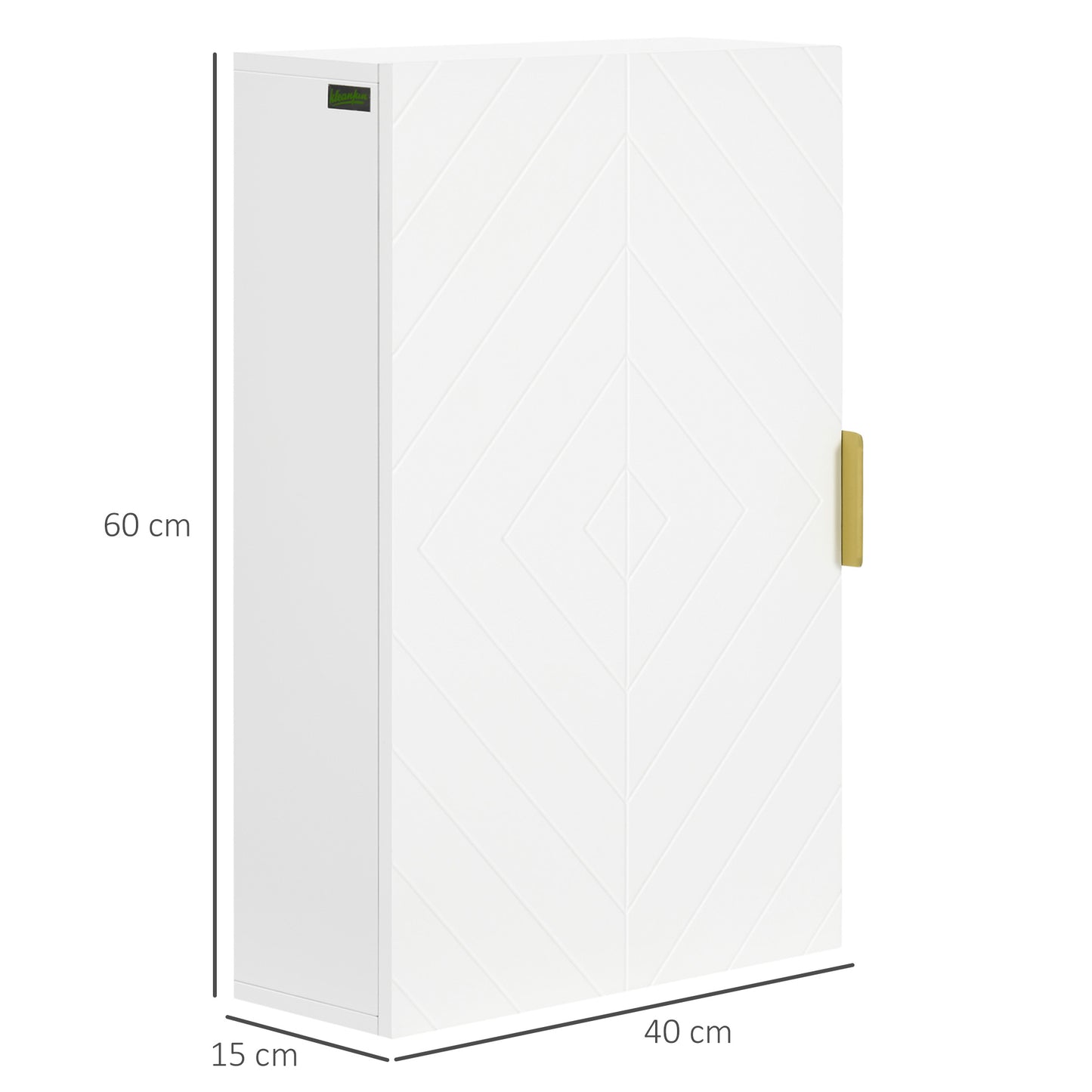 Mivi Hano Over Toilet Wall Mounted Storage Cabinet With Adjustable Shelving White