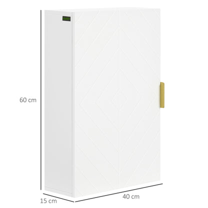 Mivi Hano Over Toilet Wall Mounted Storage Cabinet With Adjustable Shelving White