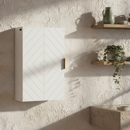 Miviano Over Toilet Wall Mounted Storage Cabinet With Adjustable Shelving White