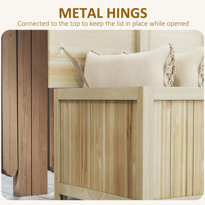 Mavise Safi Natural Wood Panelled Outdoor Cushion Storage Box 172 Litre