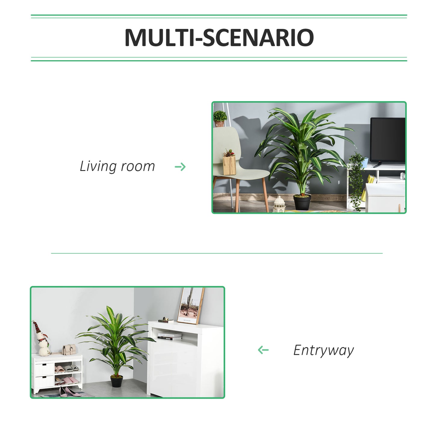 Pala Artificial Indoor Green Plant In Decorative Pot H8 110cm