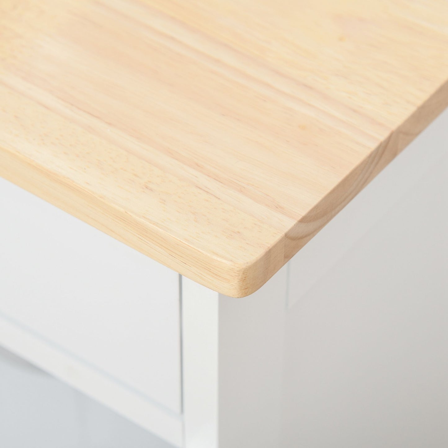 Hala Wooden White Rolling Kitchen Island With Wine Rack 1 Drawer 3 Doors