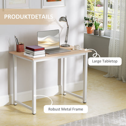 Raha 100cm White Metal Frame Writing Desk