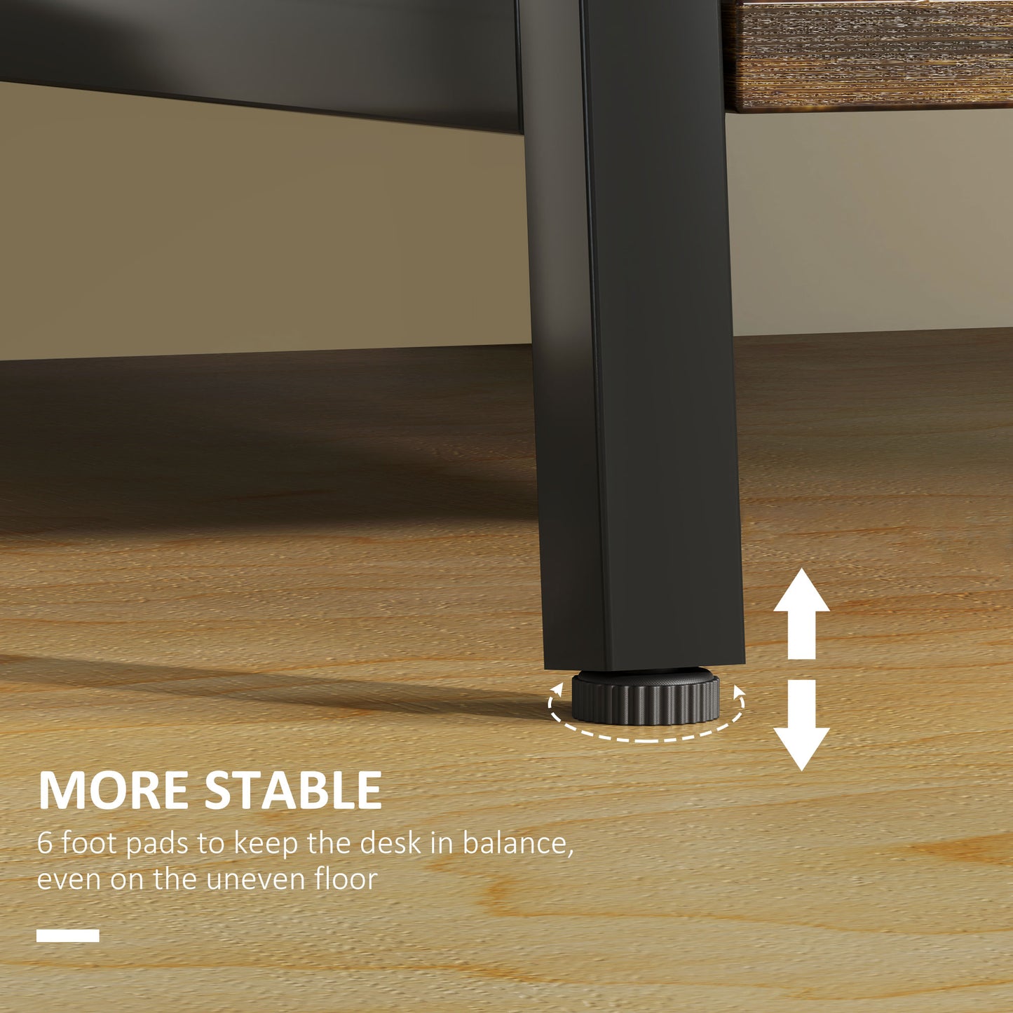 Doso 120cm Metal And Wood Brown And Black Industrial Work Desk With Open Shelving