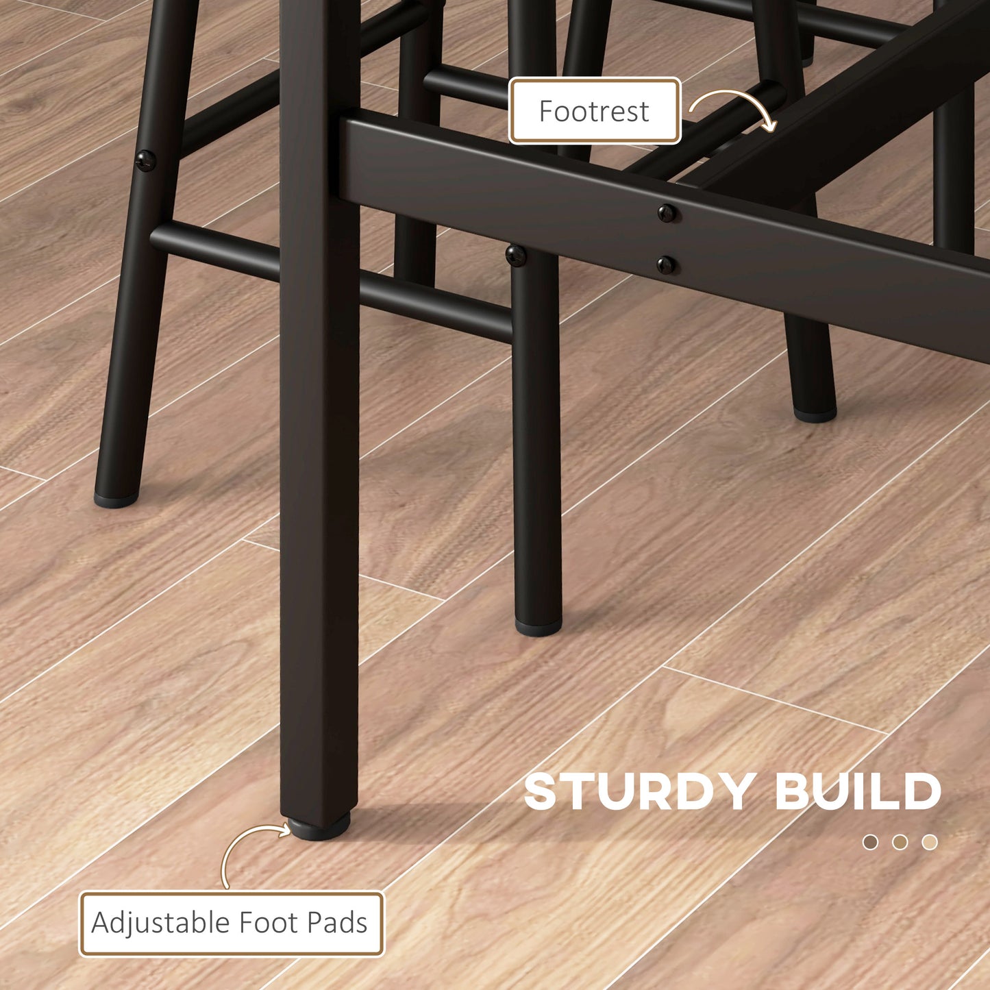 Tonayo Wooden Rustic Brown 5 Piece Industrial Bar Table And Stool Set