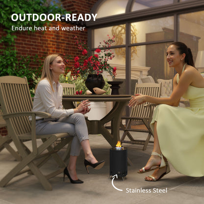 Balatti Small Stainless Steel Black Tabletop Smokeless Fire Pit