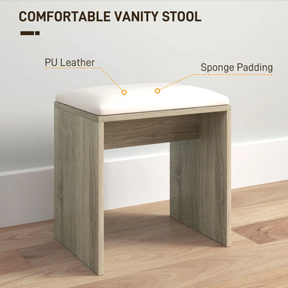 Marini Wood Effect Dressing Table And Stool Set With Storage