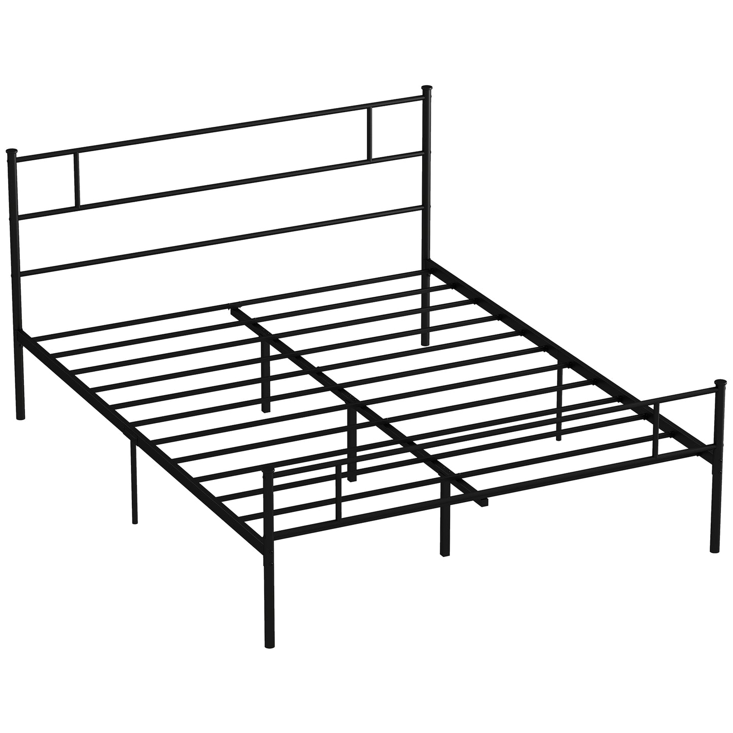 Faso 5FT King Size Metal Bed Frame with Headboard and Footboard