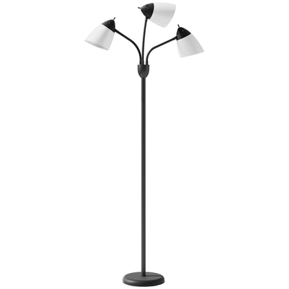 Noniyo Metal Black Arc Tree Floor Lamp With 3 Rotating Heads And Adjustable Colour Temperature