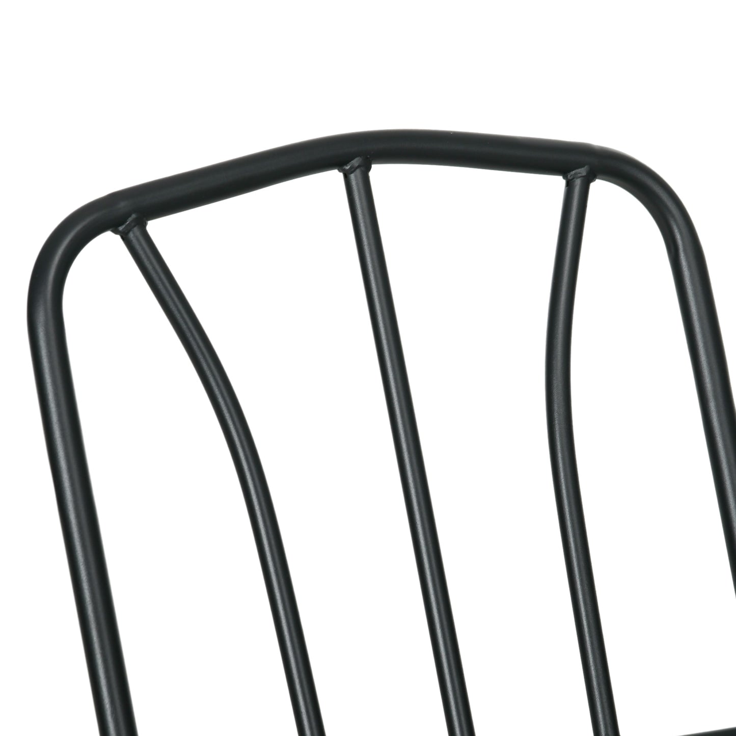 Seriva 6 Seater Cream Garden Dining Set with Black Metal Frame