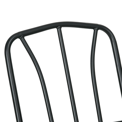 Seriva 6 Seater Cream Garden Dining Set with Black Metal Frame