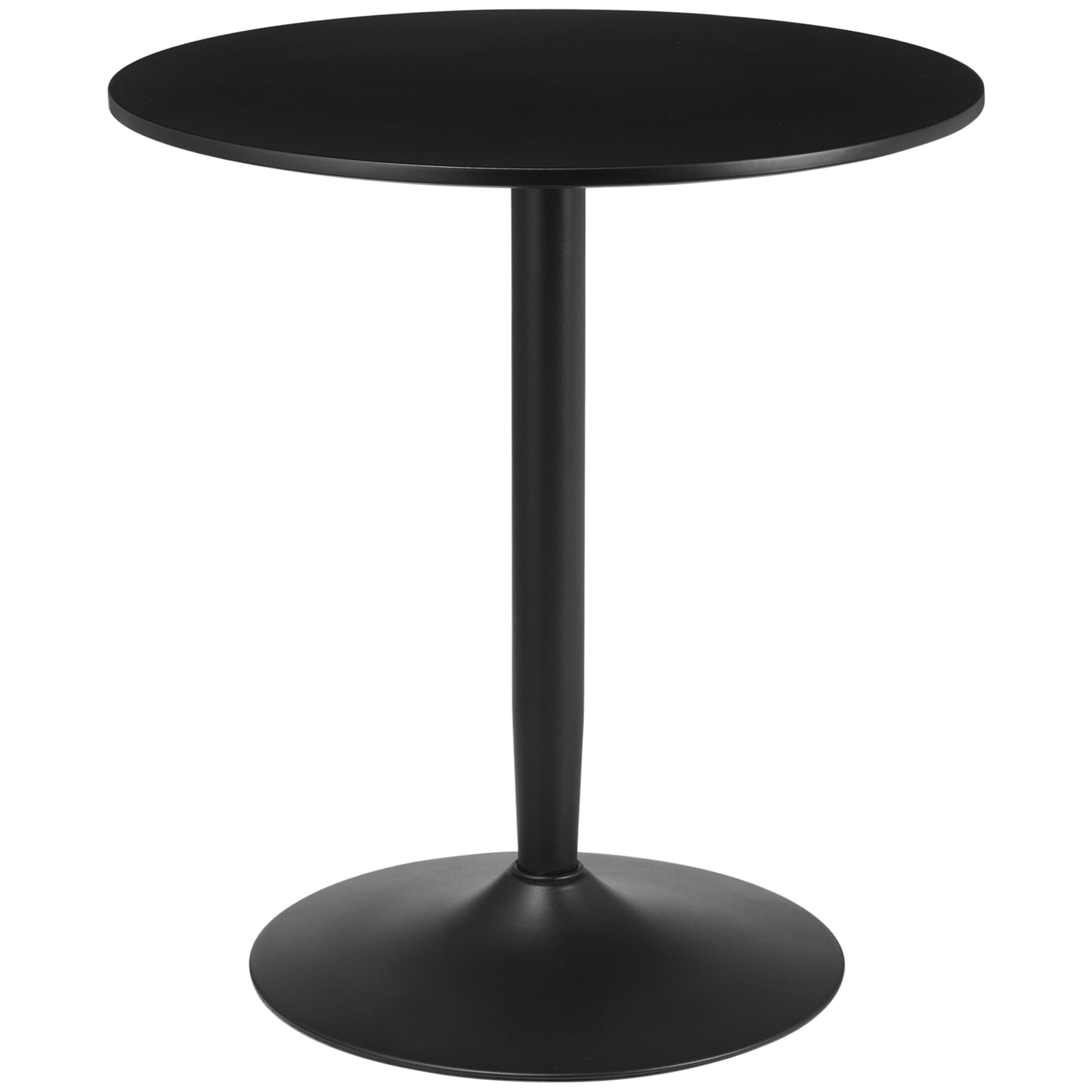 Reveva 70cm Metal Black Minimal Round Dining Table For 2