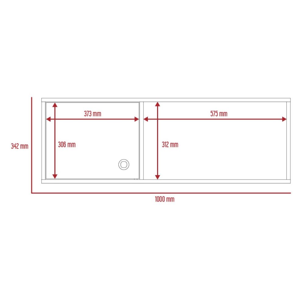 Heraklion Bleached Oak Wood Wall Storage Unit With Grey Door
