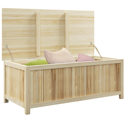 Mavise Safi Natural Wood Panelled Outdoor Cushion Storage Box 172 Litre
