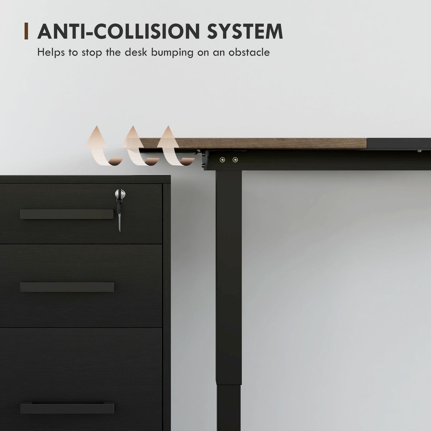 Moratti 140cm Metal Black Adjustable Electric Standing Desk With LED Display