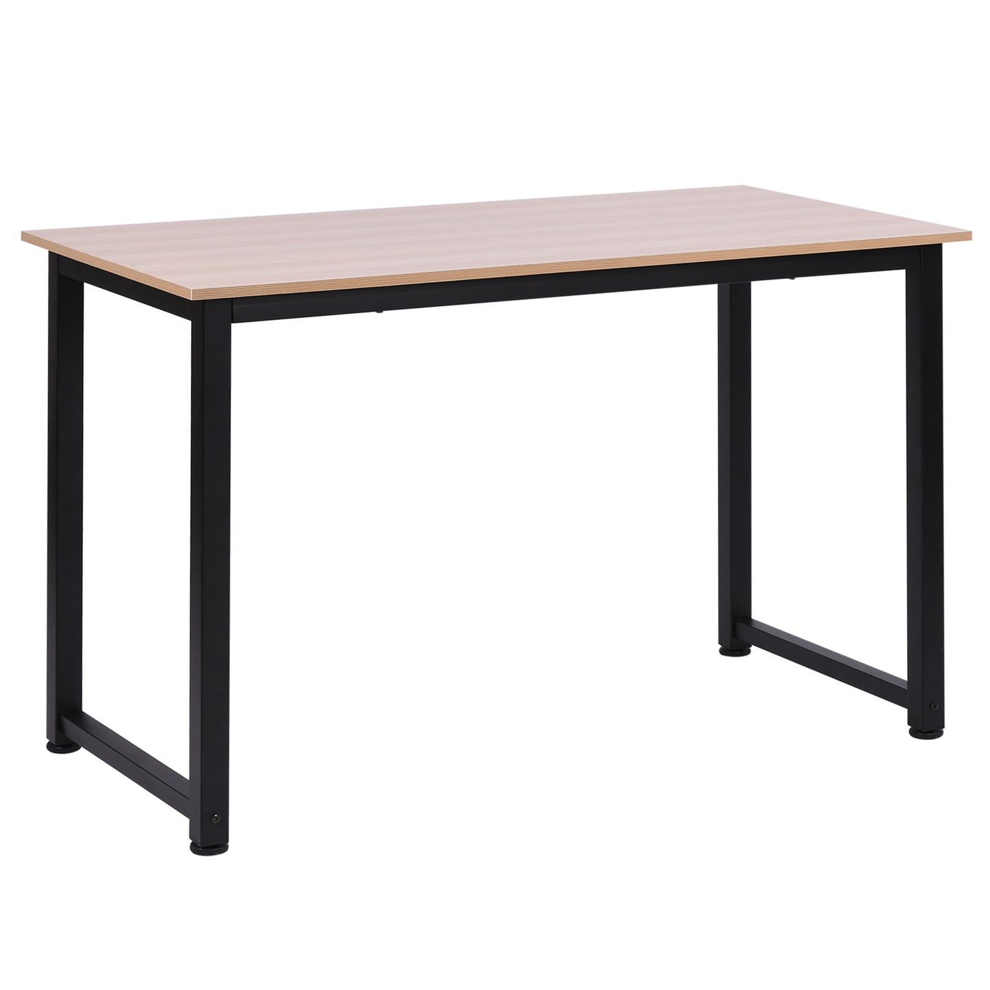 Pazi 120cm Wooden Black Writing Desk With Black Steel Frame