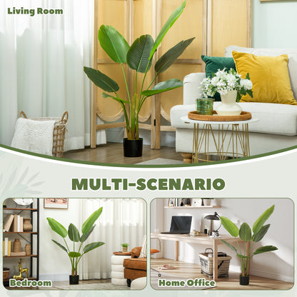 Lire Sesa Artificial Bird Of Paradise Style Plant With Textured Leaves In Pot H8 109cm