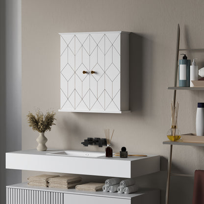 Loredi Wall Mounted Bathroom Medicine Cabinet With Adjustable Shelves White