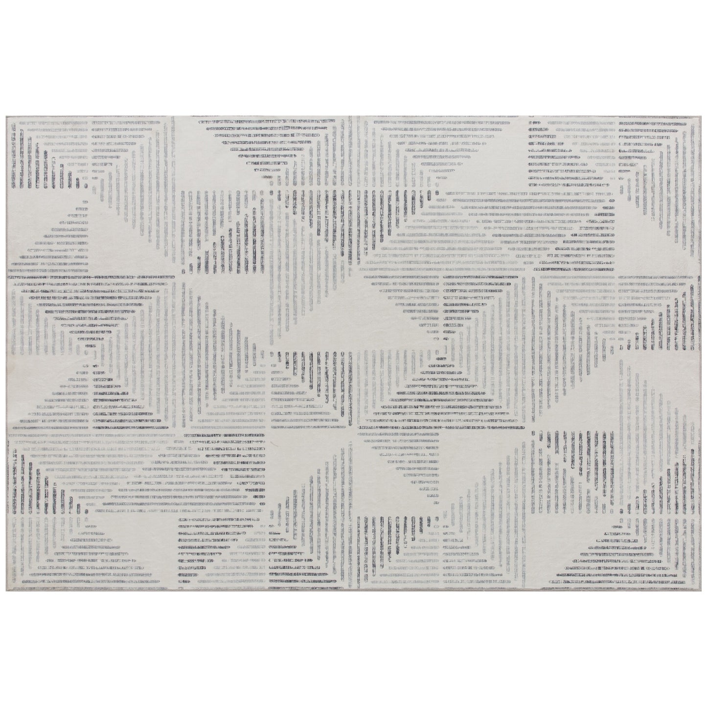 Fave 170cm Grey Geometric Non Slip Washable Rug