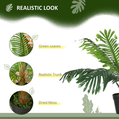 Keli Pair Of Artificial Palm Style Decorative Trees In Nursery Pots H8 60cm
