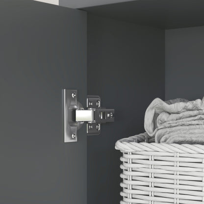 Suna Tall Bathroom Storage Cabinet With Moisture Resistant Board Finish Matte Grey