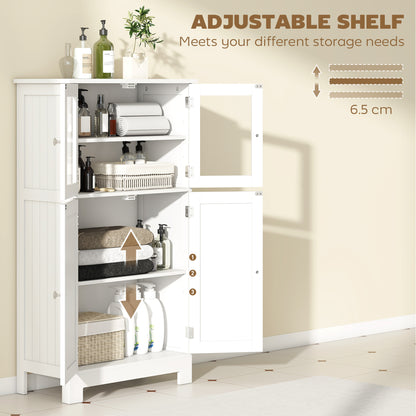 Mola Freestanding Storage Cabinet With Drawers Shelves And Glass Door For Bathroom Or Hallway
